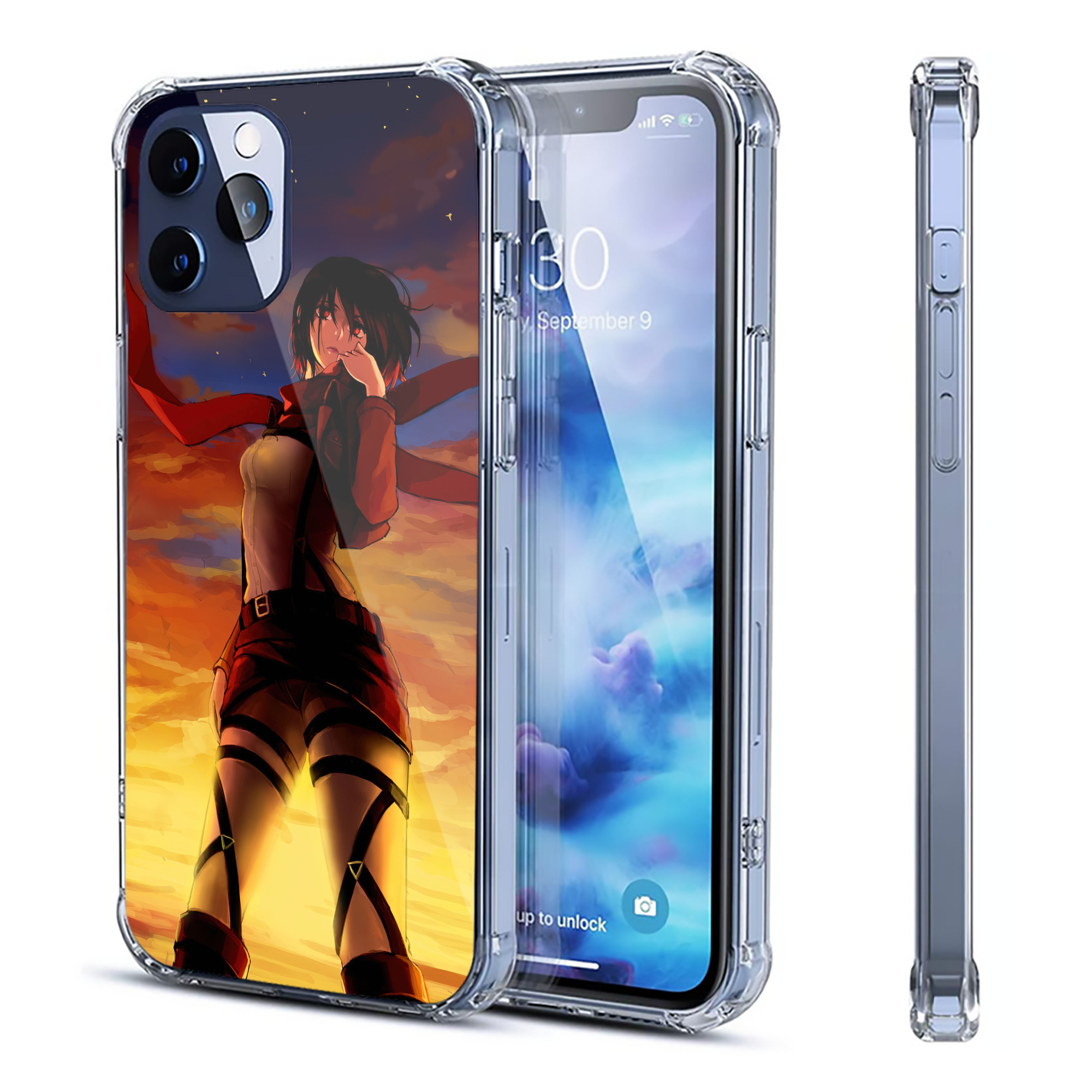 （画像用） 進撃の巨人 Attack on Titan 【iPhone 12シリーズ対応】透明スマホケース（クリアソフトケース）